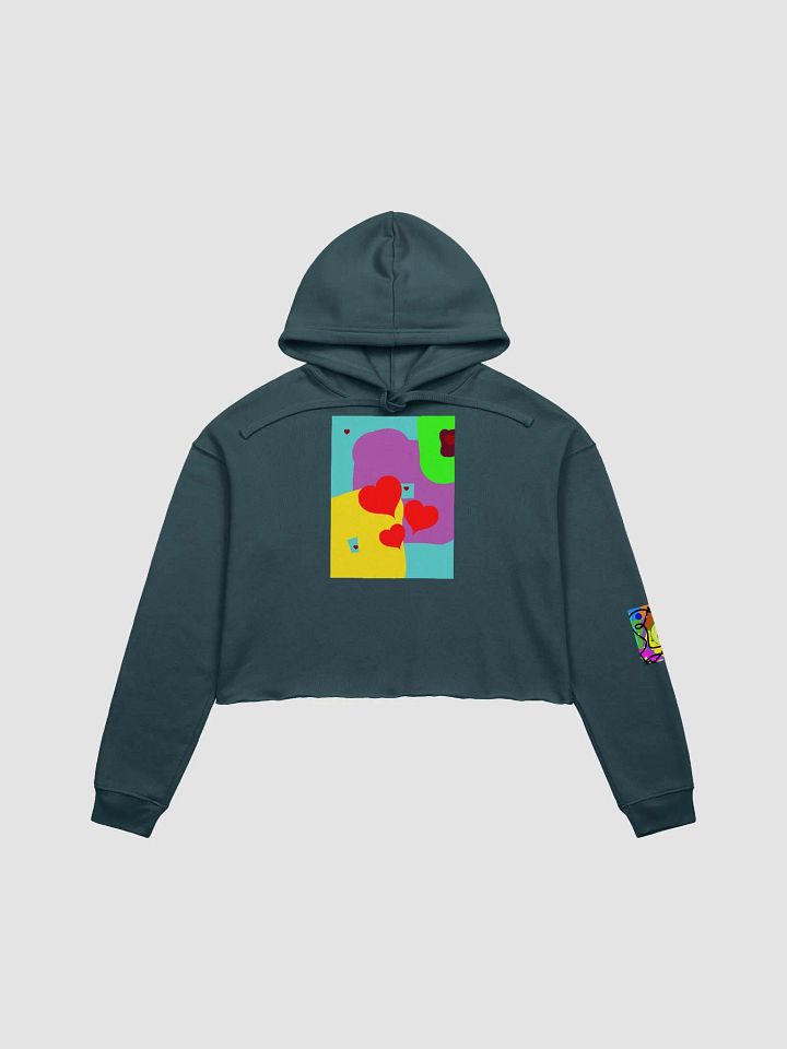 Hearts Crop Top Hoodie product image (1)
