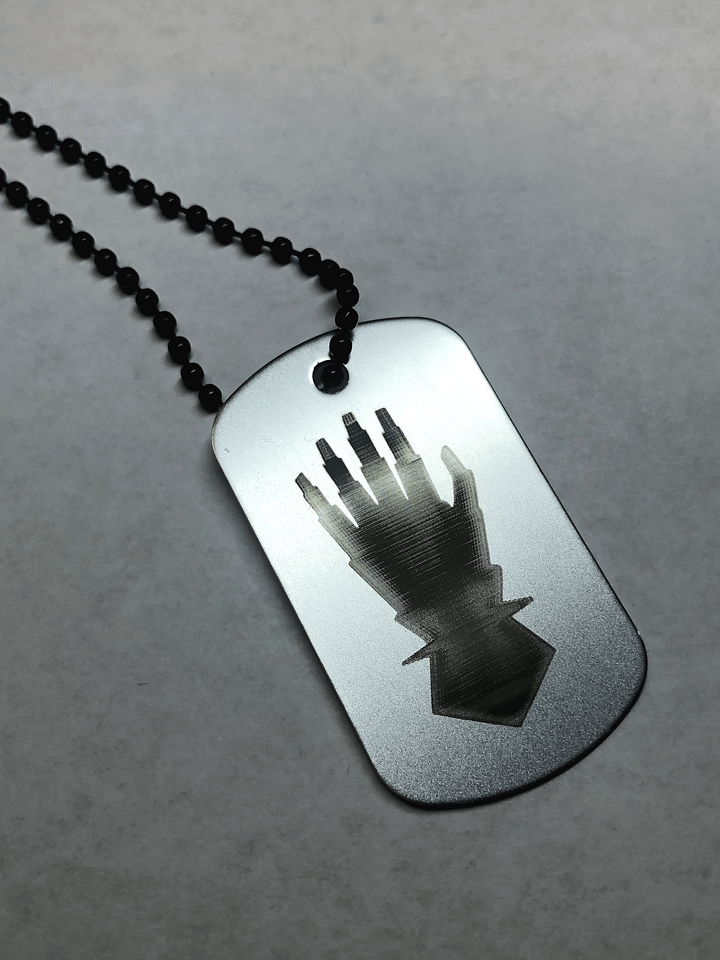 IRON - Engraved Dog Tag Pendant Necklace product image (1)