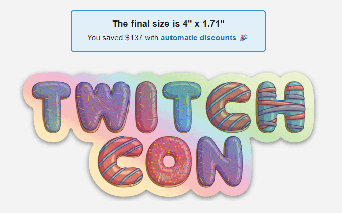 TwitchCon Inspired Donuts Holographic Sticker product image (1)