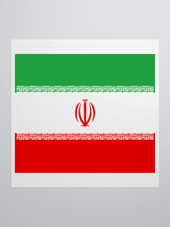 Iran Flag Sticker | Red Emblem Design | Durable Vinyl | 3 Sizes product image (1)