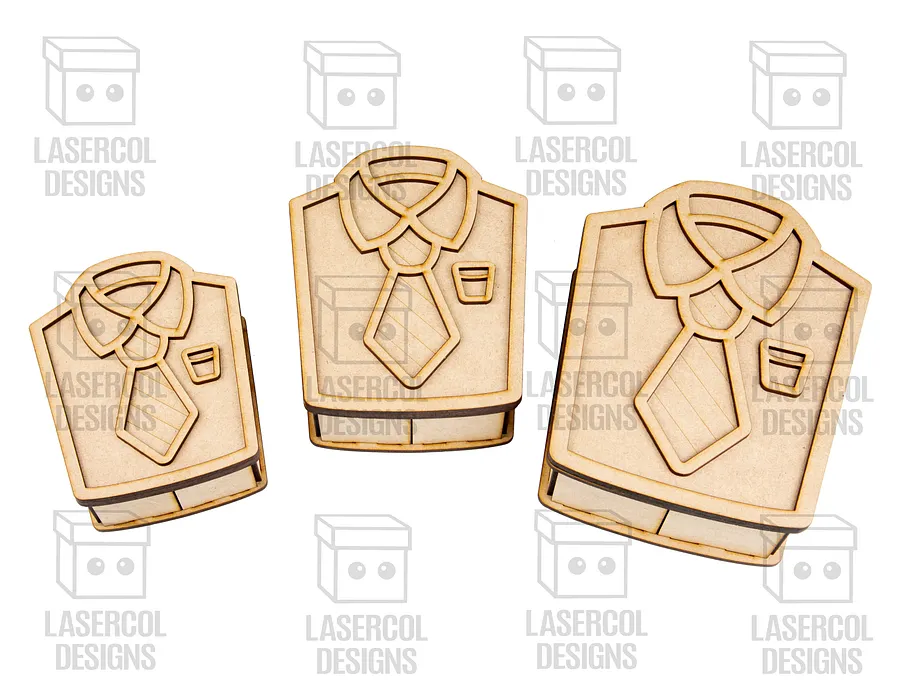 Shirt and Tie Father's Day Gift Boxes (3 Sizes) - Laser Cut Files product image (9)