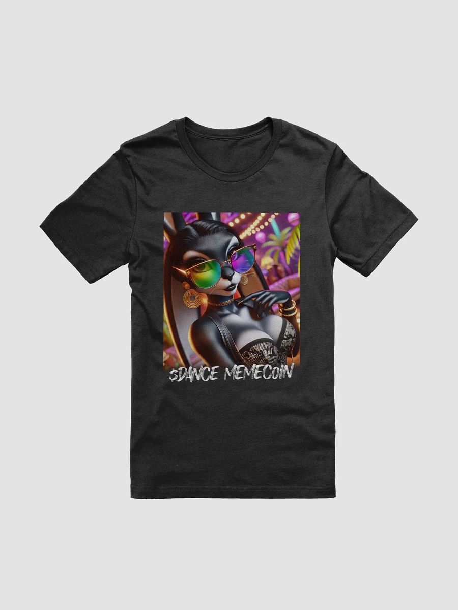 BLACK BUNNY - DANCE MEMECOIN - PREMIUM TEE - BLACK product image (4)