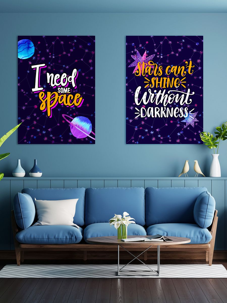 I need some space [neon/synthwave/vaporwave/watercolor] — aesthetic watercolor poster, neon space poster, retrowave poster, motivation quotes product image (2)