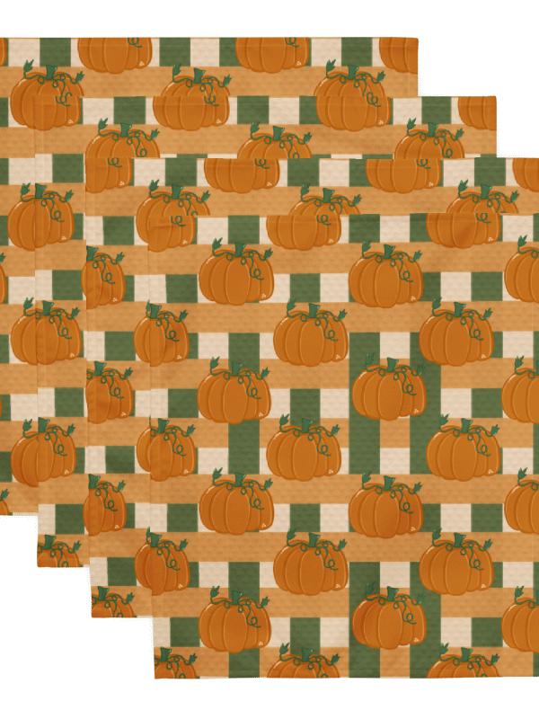 Pumpkin Plaid Cloth Napkin Set product image (4)