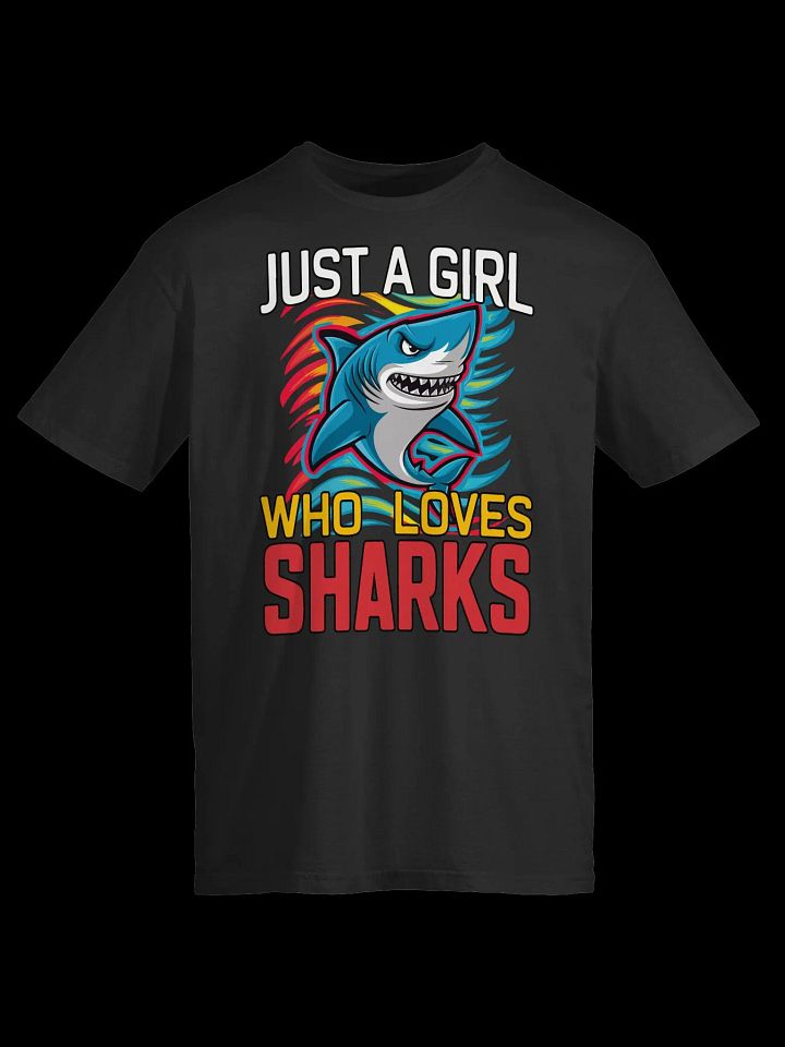Just a Girl Who Loves Sharks-Cute Shark T-Shirt product image (2)