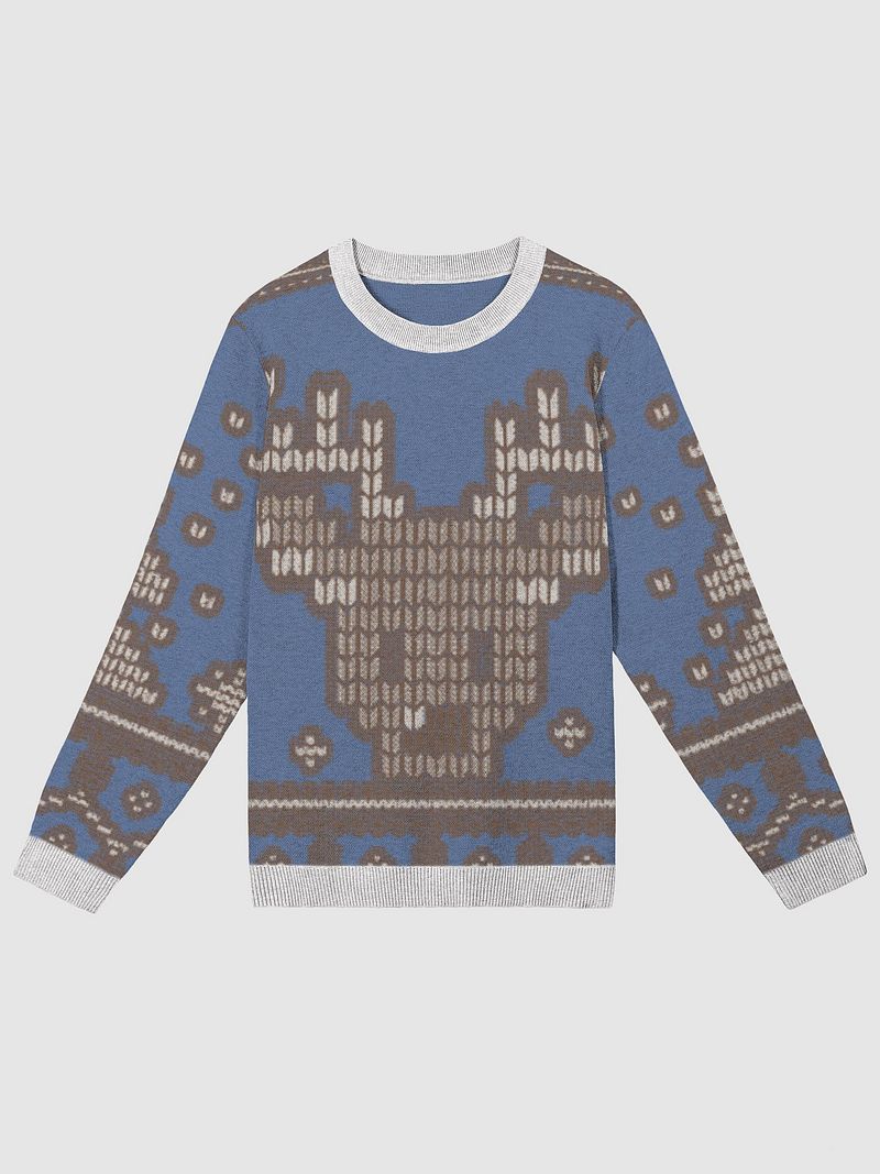 Celestial Blue Reindeer Knit Sweater