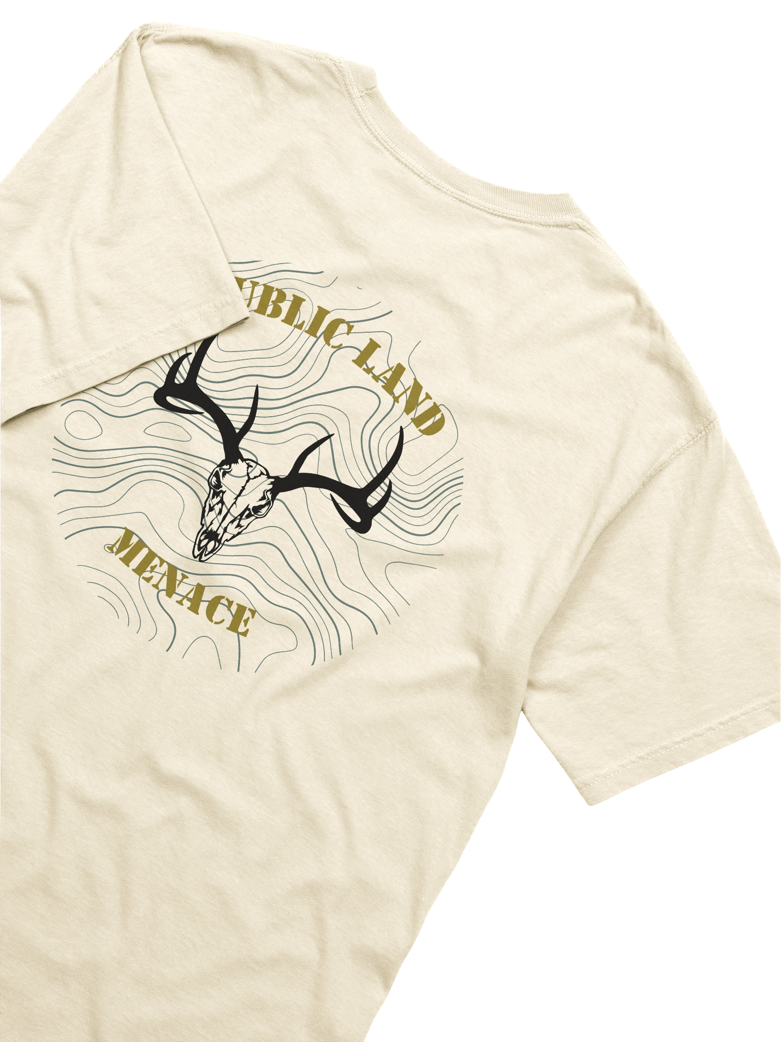 Public Land Menace Skull Antlers Hunting Shirt product image (76)