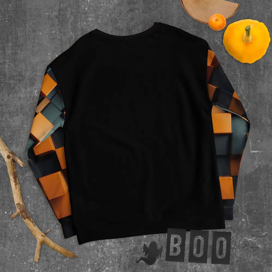 Black And Orange Squares Unisex Sweatshirt product image (11)