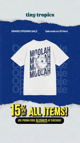 Going on a tropical vacation? ✈️⛱️🌞
Take advantage of our grand opening sale! Use promo code ALOHA15 at checkout!