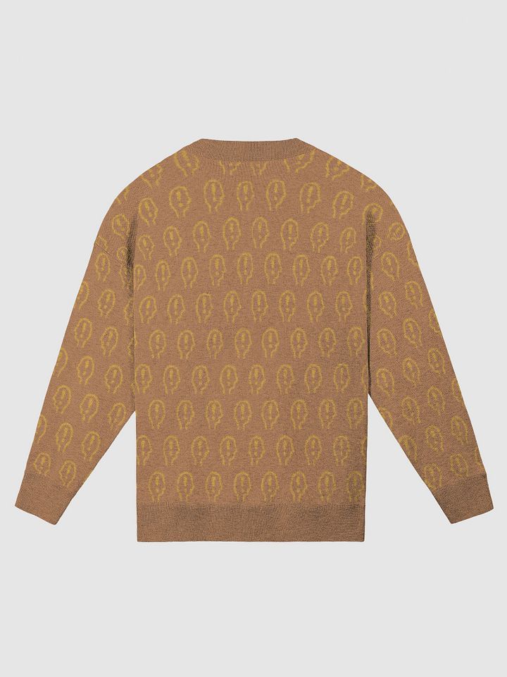 EXCLAIMING MENTALLY (repeating design, duotone orange) relaxed knitwear crewneck product image (7)