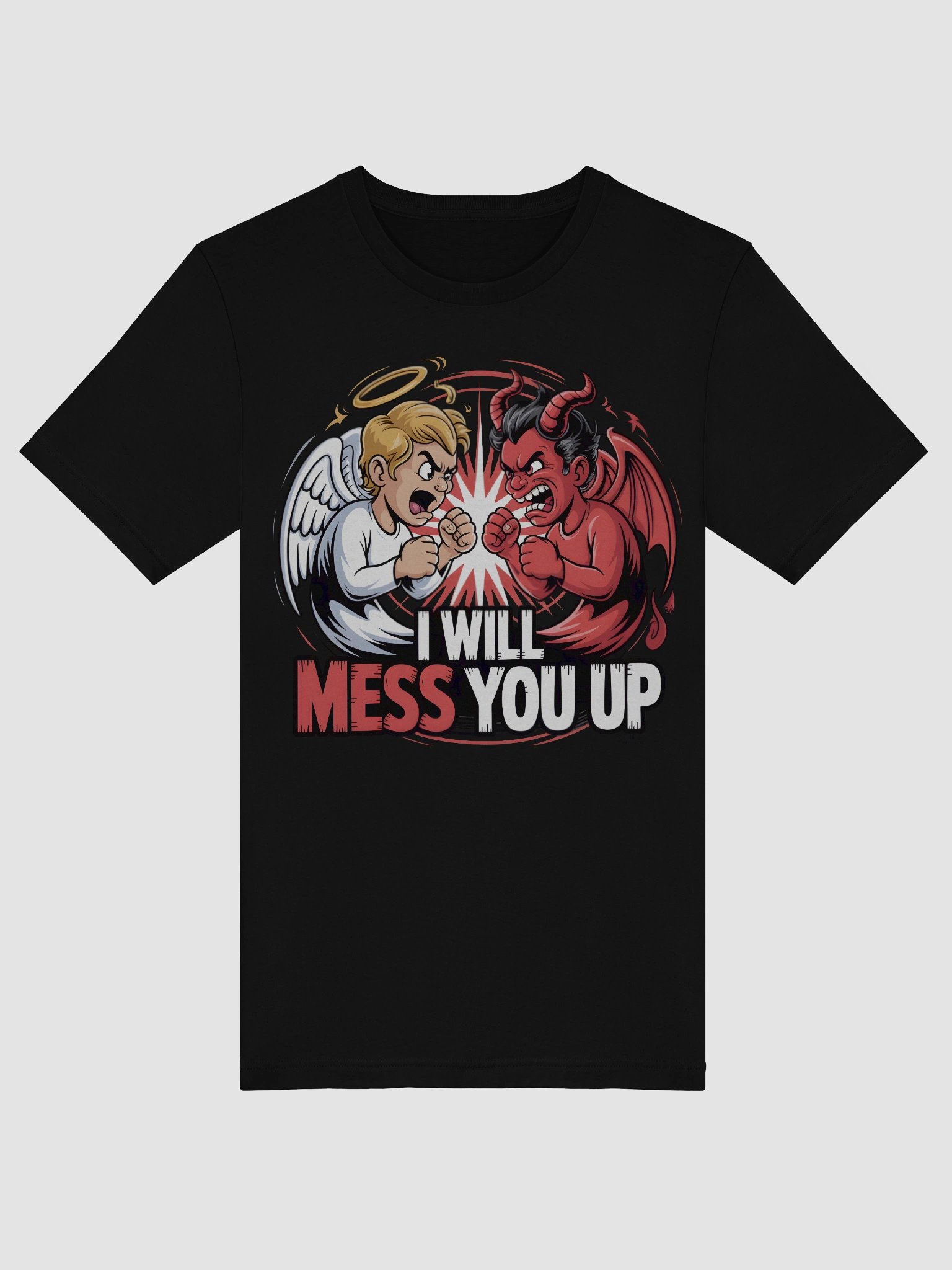 Angel vs. Devil Clenched Fist T-Shirt product image (5)