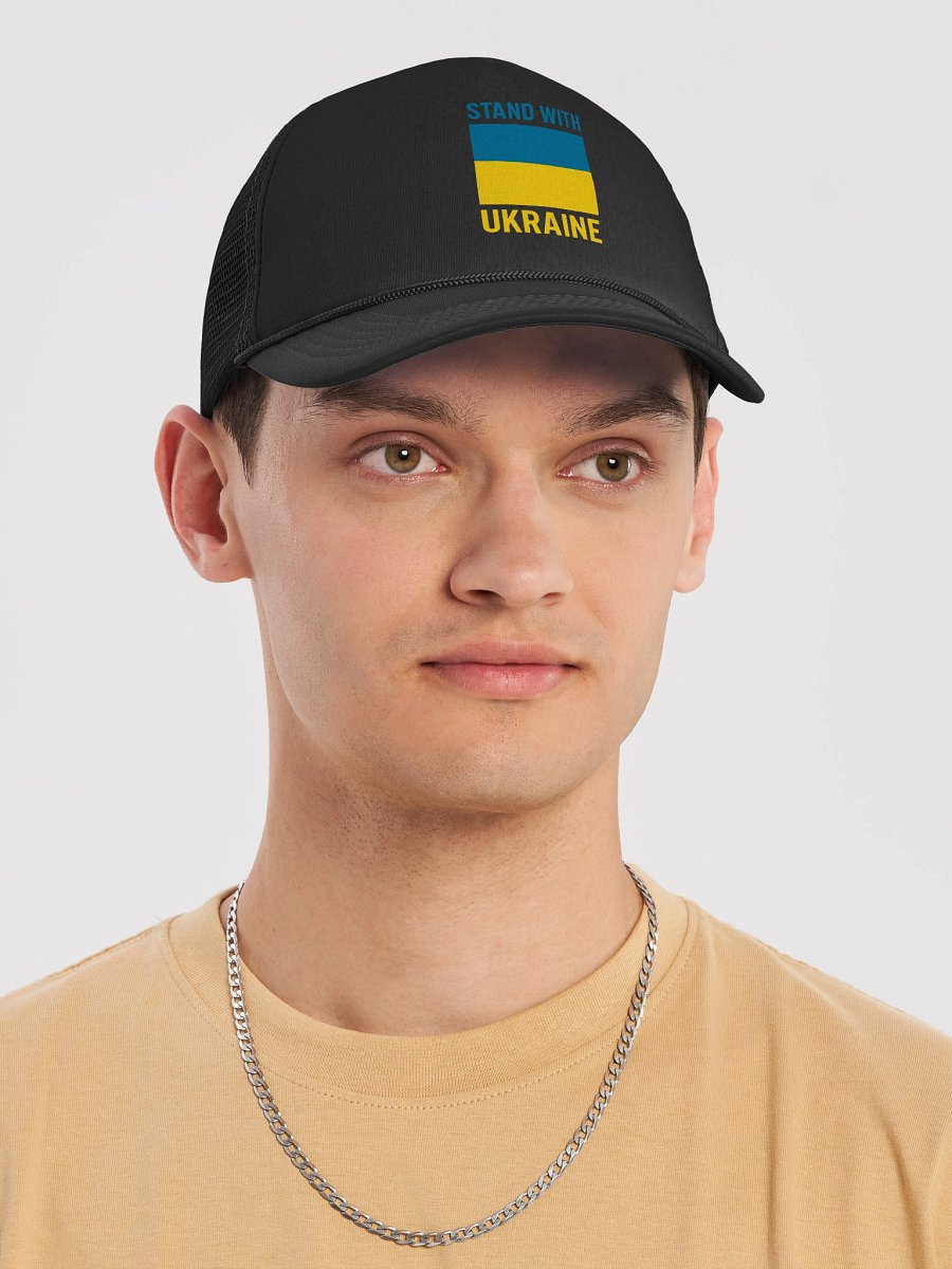 Stand with Ukraine Foam Trucker Hat product image (13)