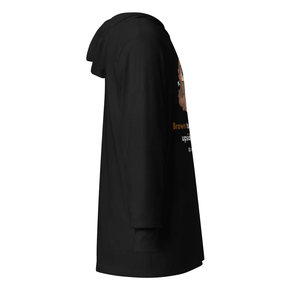 Playing Terra • "Brown turns a frown upside down." • Unisex Hooded Long Sleeve Tee product image (9)