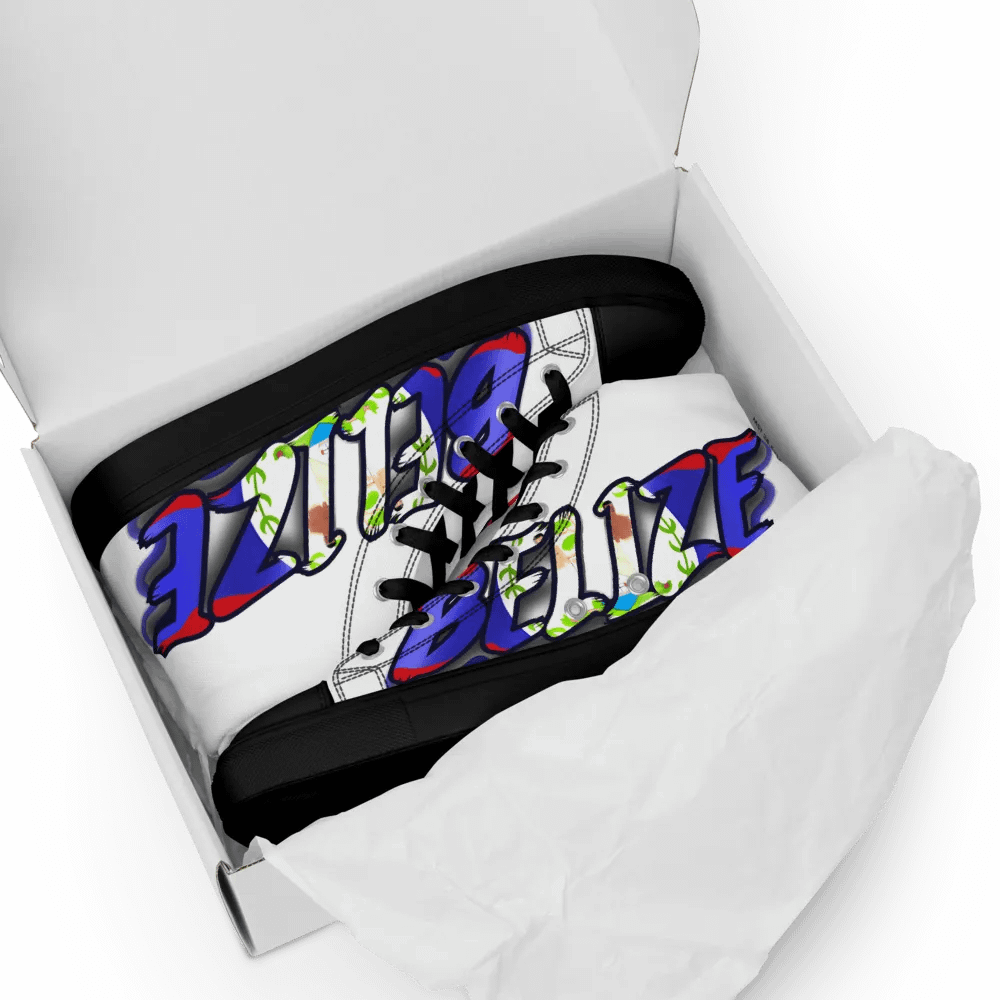 Belize @43 Independence Day Men's High Top Canvas Shoes product image (10)