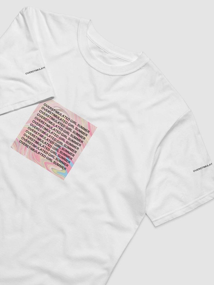 OVERSTIMULATED GIRL SUMMER trippy white eco tee product image (2)