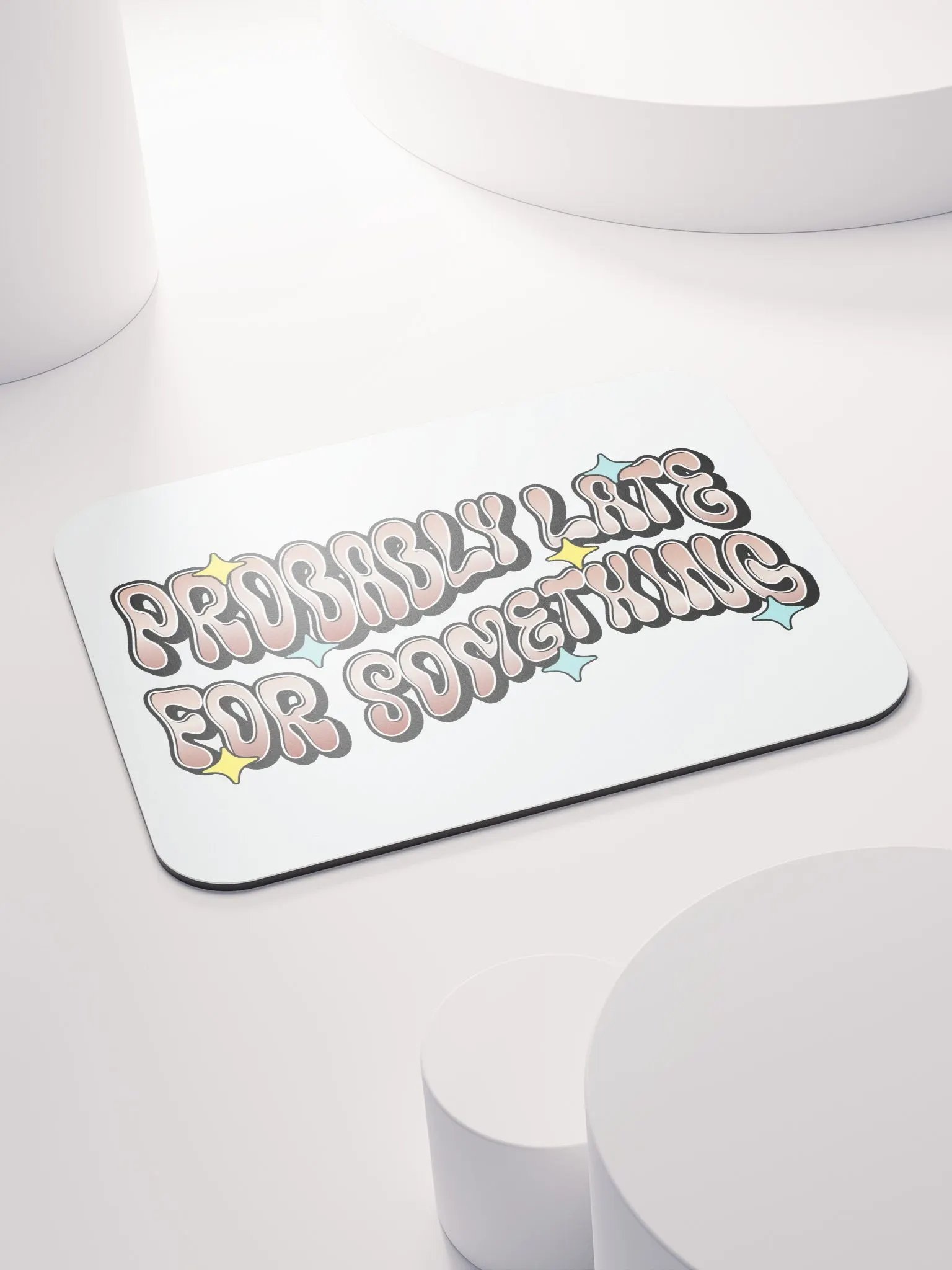 Probably Late For Something Retro Vibes Mouse Pad product image (4)