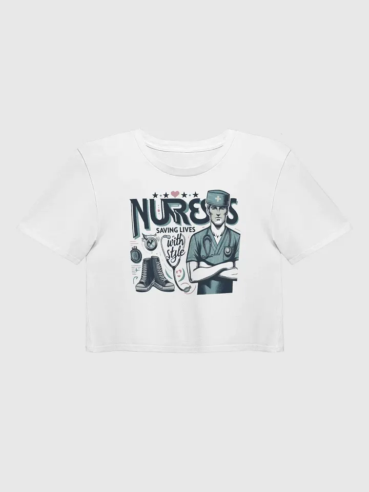 Stylish Nurse: Nurse's Saving Lives Crop Top product image (4)