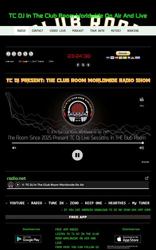 TC Dj Present: The Club Room Worldwide (Live In This Time )
Live / On Air
Live / On Air - On Radio : https://www.radio.net/s/...
