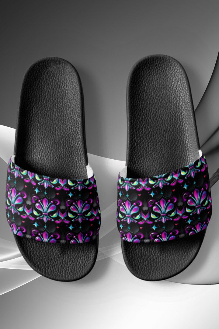 Mardi Gra All Over Print Slip On Slides product image (1)
