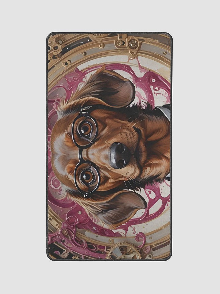 Whimsical Steampunk Dog Desk Mat product image (1)