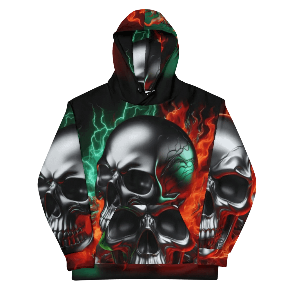 All-Over Print - Unisex Skull Hoodie #15 product image (11)