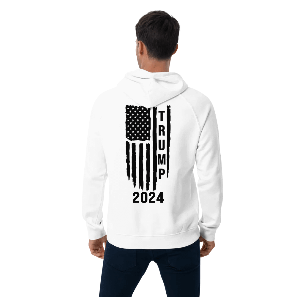 Trump 2024 Flag - Unisex Eco Raglan Hoodie product image (47)