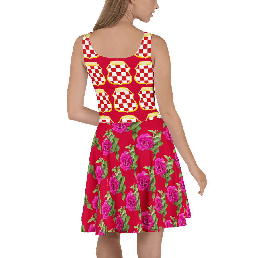 Crested Checkerboard Skater Dress product image (4)
