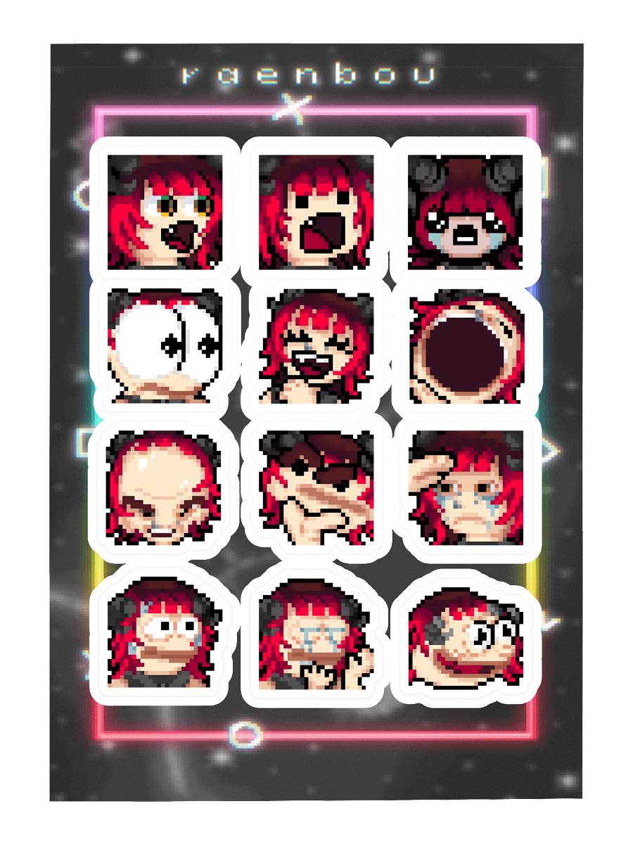Classic RAENBOU Emote Kiss Cut Sticker Sheet product image (3)