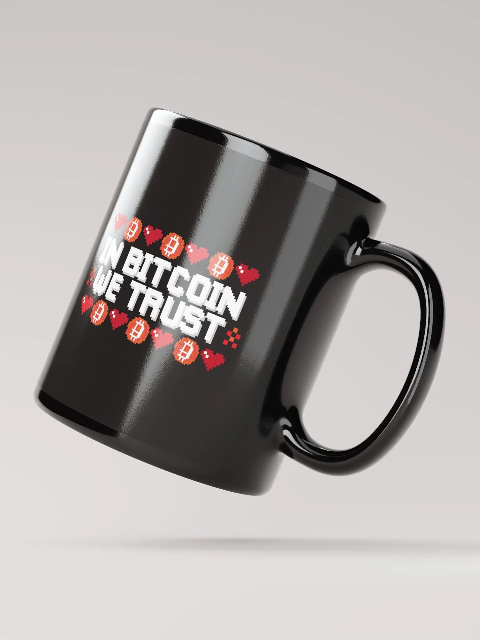 Pixelated Bitcoin Love Mug product image (3)
