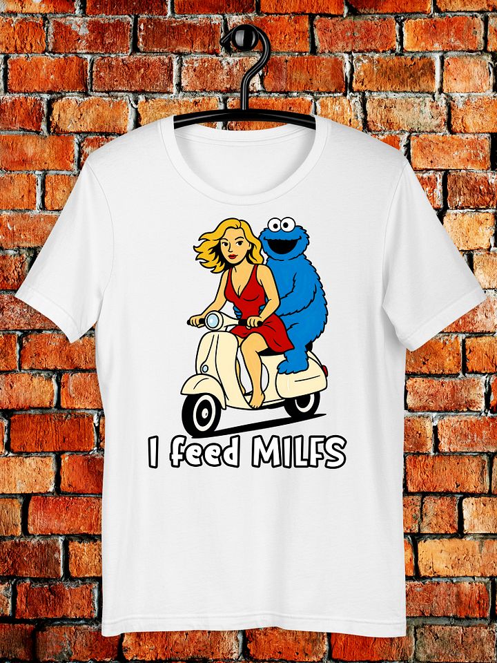 I Feed MILFs Tee – Retro Cartoon Chaos on a Vespa product image (1)
