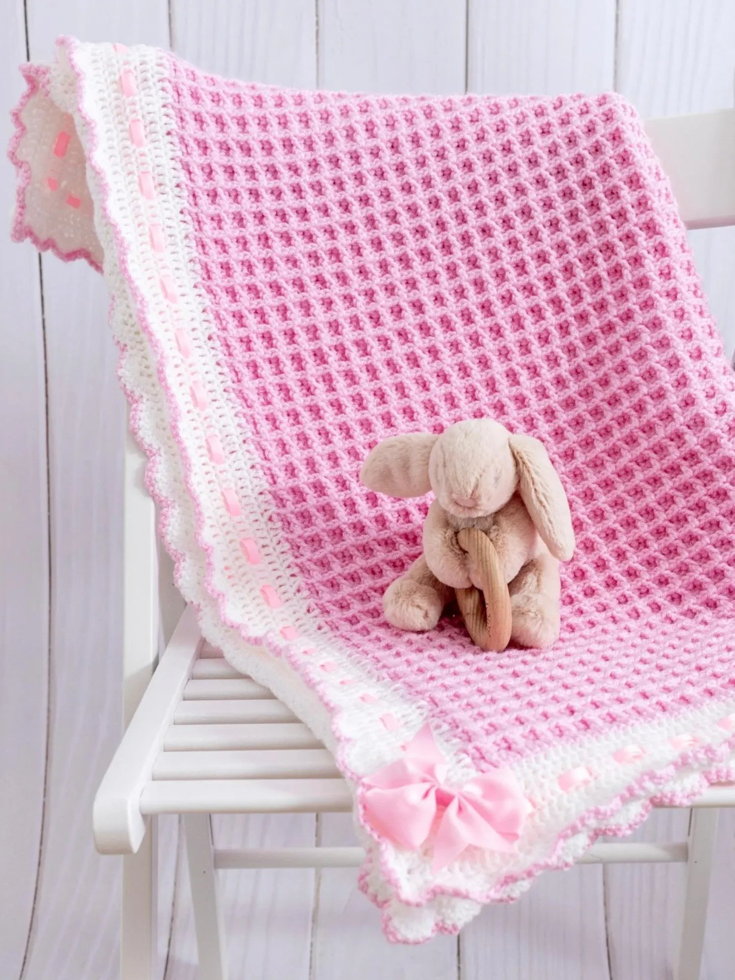 Crochet Pattern: Waffle Baby Blanket product image (1)