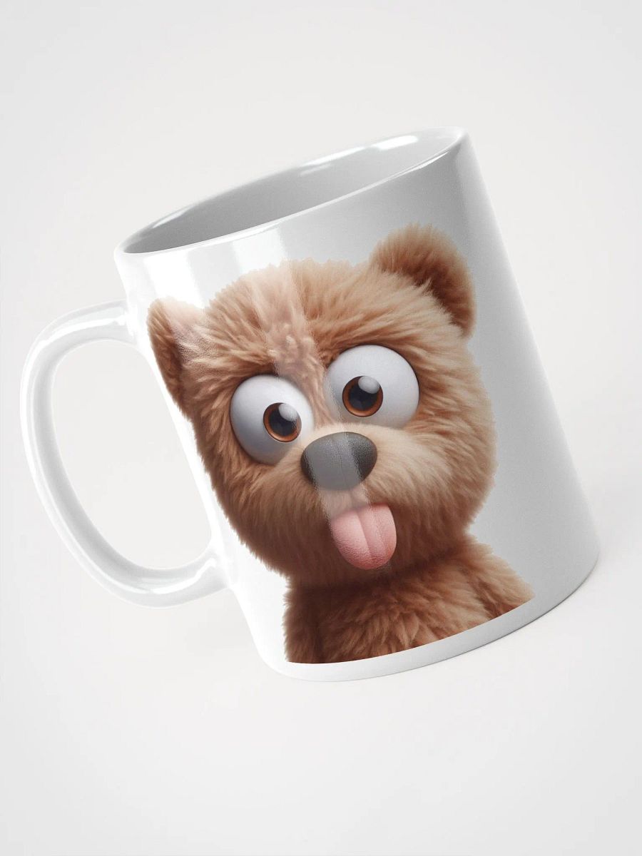 Rude Teddy Bear #Humorous Glossy Mug - White product image (3)