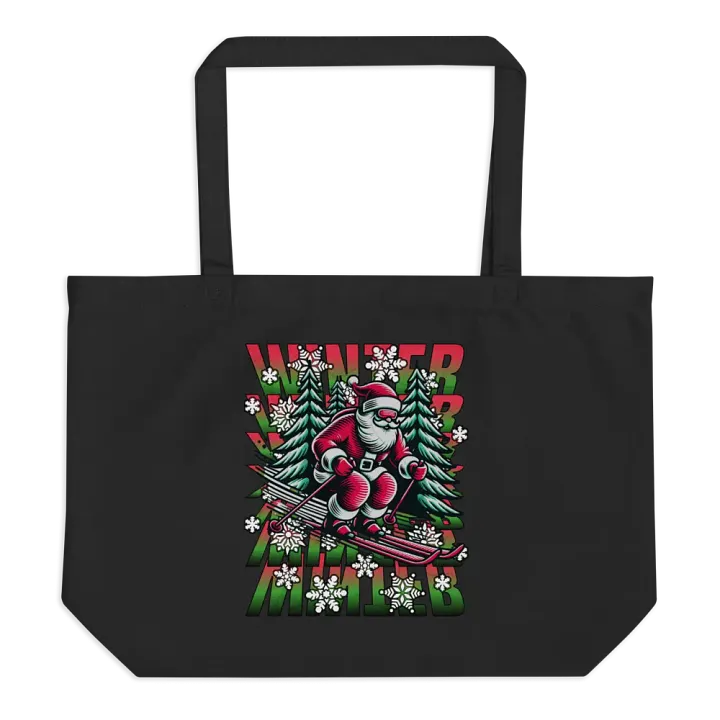 Winter Santa Skiing Wonderland Tote product image (1)