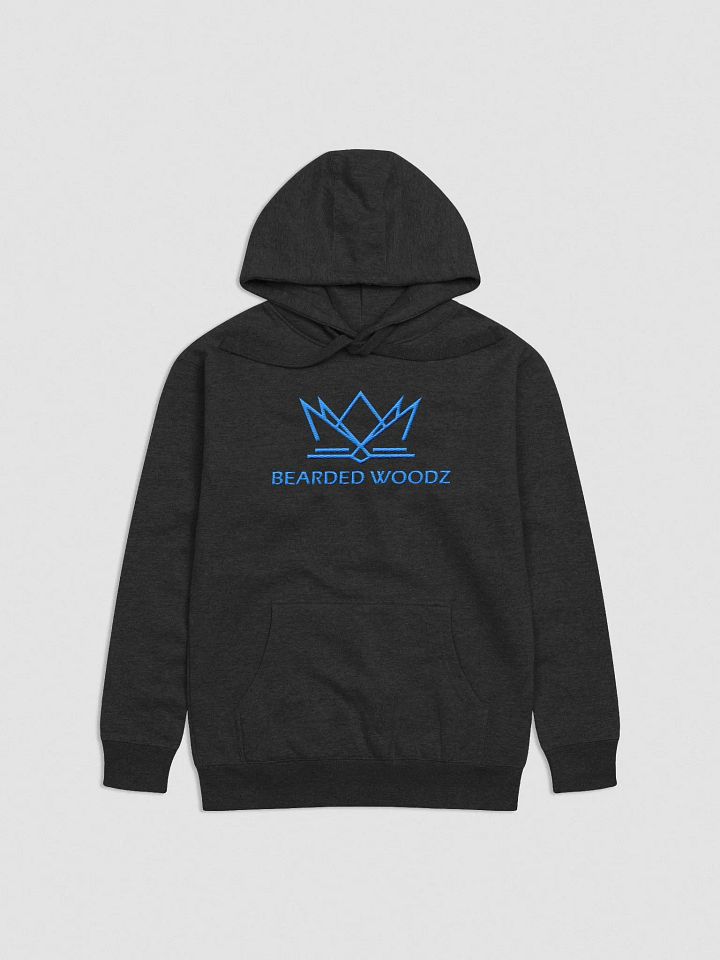 Men's Bearded Woodz Hoodie (Aqua/Teal Embroidery) product image (1)