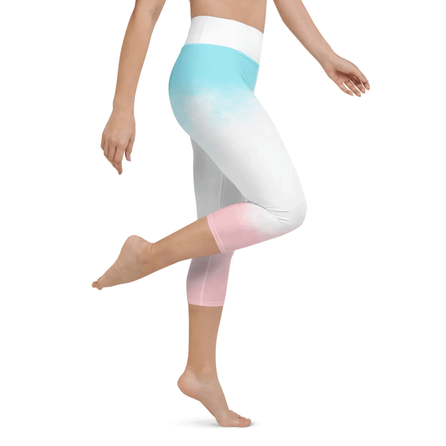 Pastel Clouds All-Over Capri Leggings product image (8)