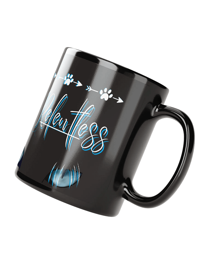 Lil’ Relentless Blue Claw Marks Black Glossy Mug 11oz product image (2)
