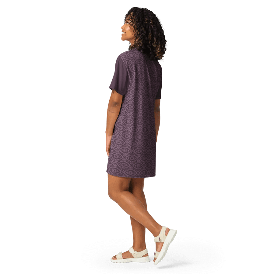 Boho Celestial Eyes Stars & Moons T-Shirt Dress product image (7)
