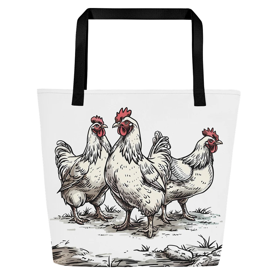 Tote Bag: Chicken Lover Farm Animals Themed Fashion Art Design product image (3)