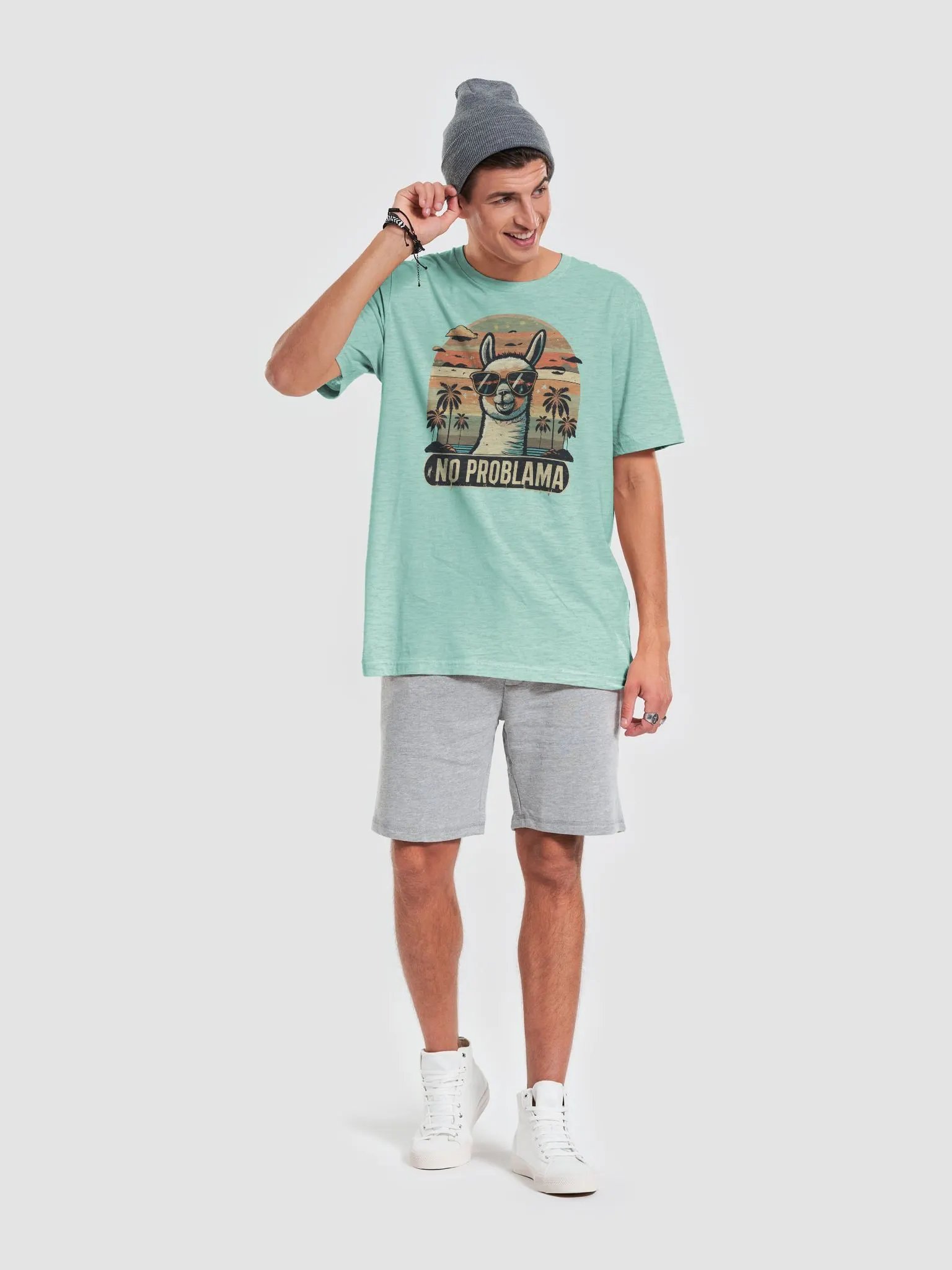 Chill Llama: Sunset Saga Tee Men's Tee product image (6)