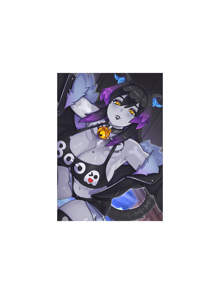 Mischievous 'Boo' Cat Matte Poster product image (1)