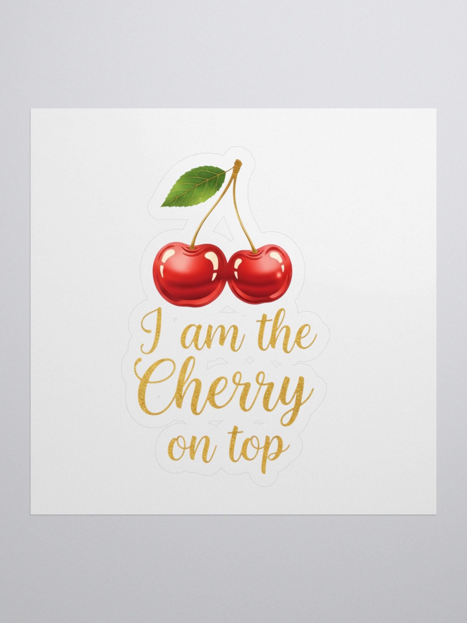 Cherry On Top Kiss Cut Stickers product image (1)