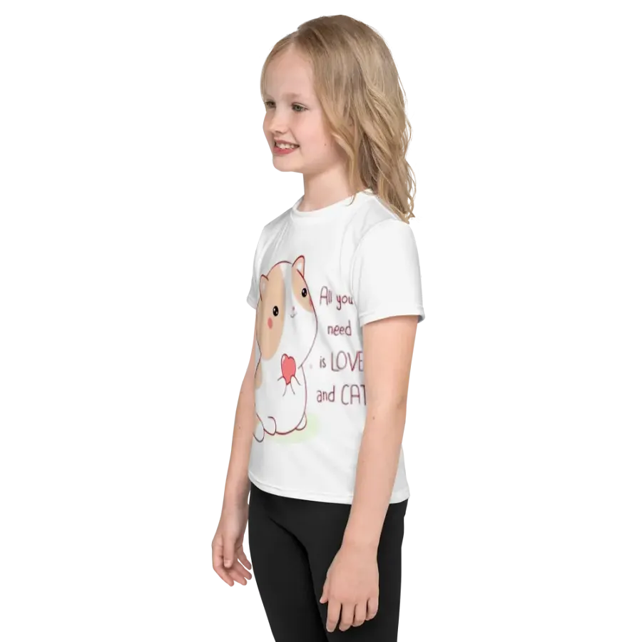 Kids Crew Neck T-Shirt Cute Kitten product image (3)