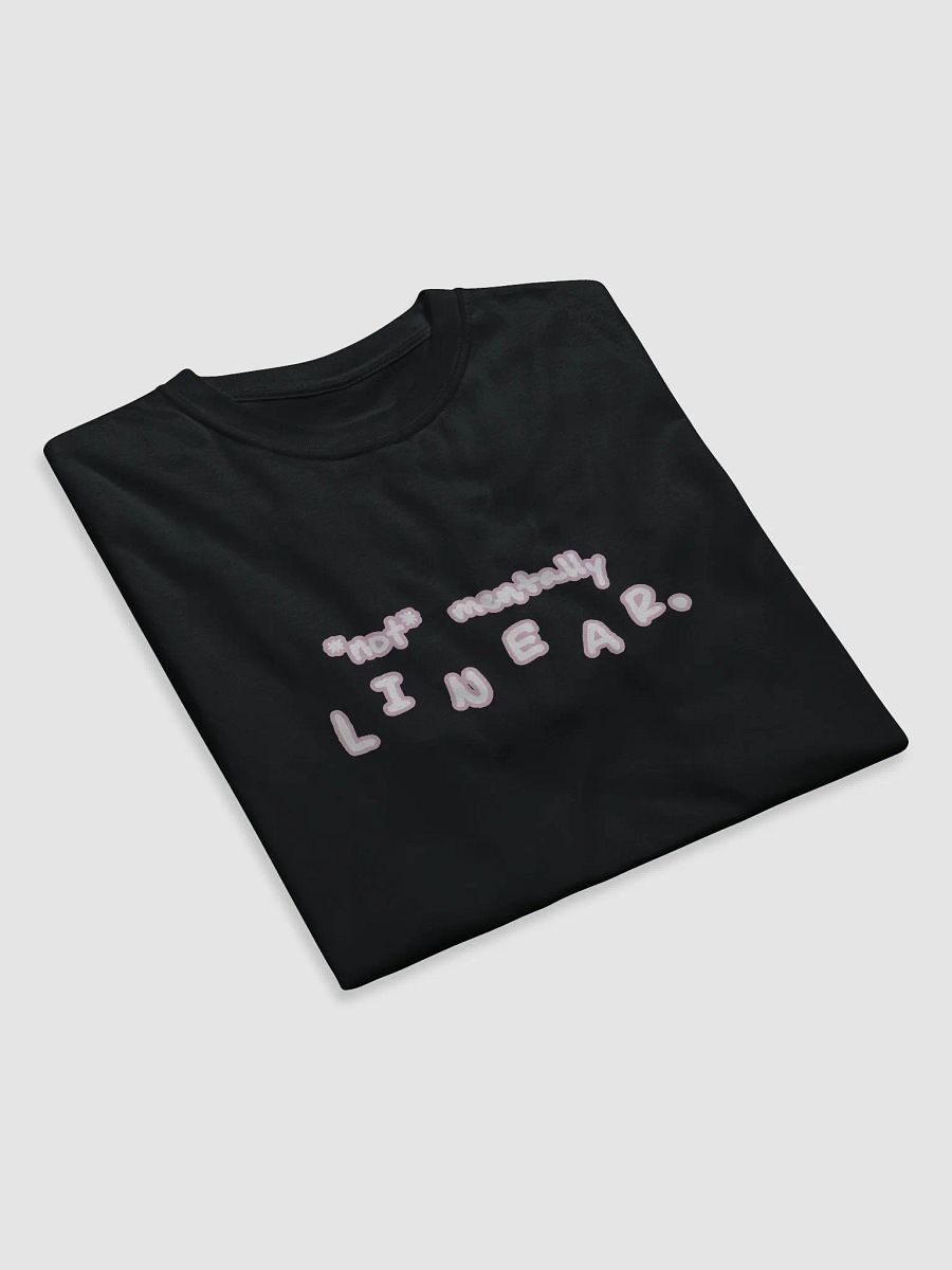 *not* mentally linear (lined design, #E1B9CE) unisex eco tee product image (7)