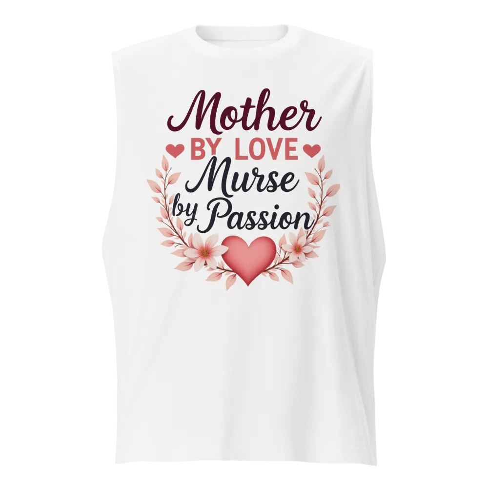 Mother by Love, Nurse by Passion Floral Muscle Tank product image (1)