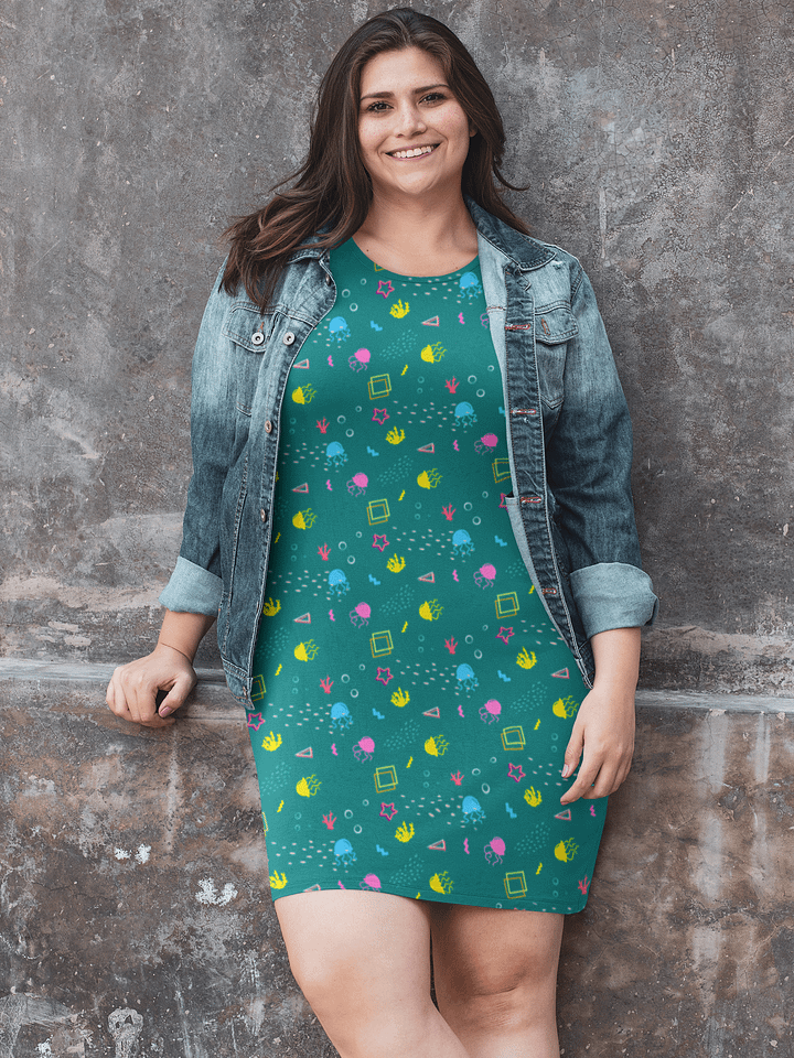 Shifty Seas pattern t-shirt dress product image (1)