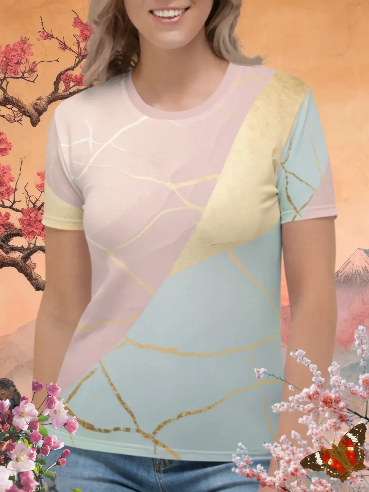 Blended hues Kintsugi Print T-Shirt product image (1)