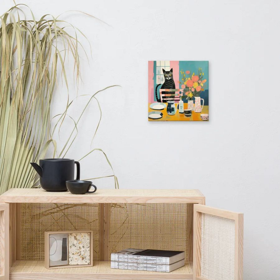 Art2401-18 Eclectic Cat Still Life - Canvas Print - sm product image (6)