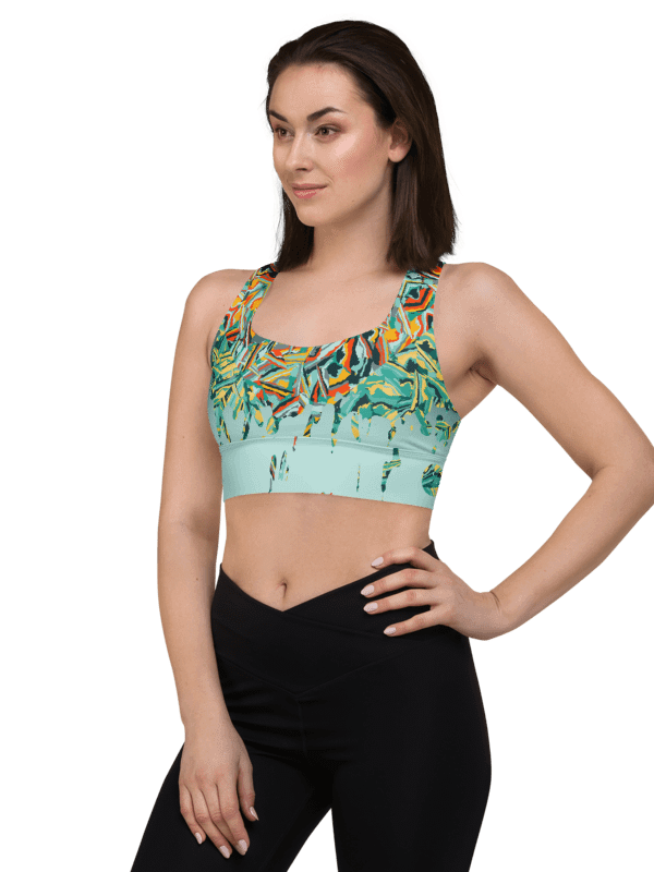 Colorful Destruction | Recycled Longline Sports Bra product image (3)