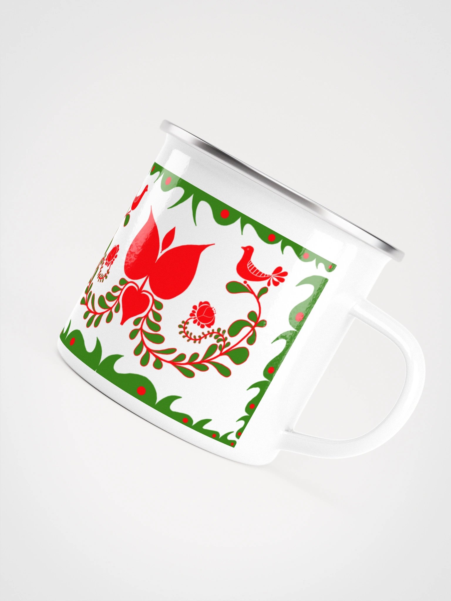 Hungarian Floral Adventure Enamel Mug product image (5)