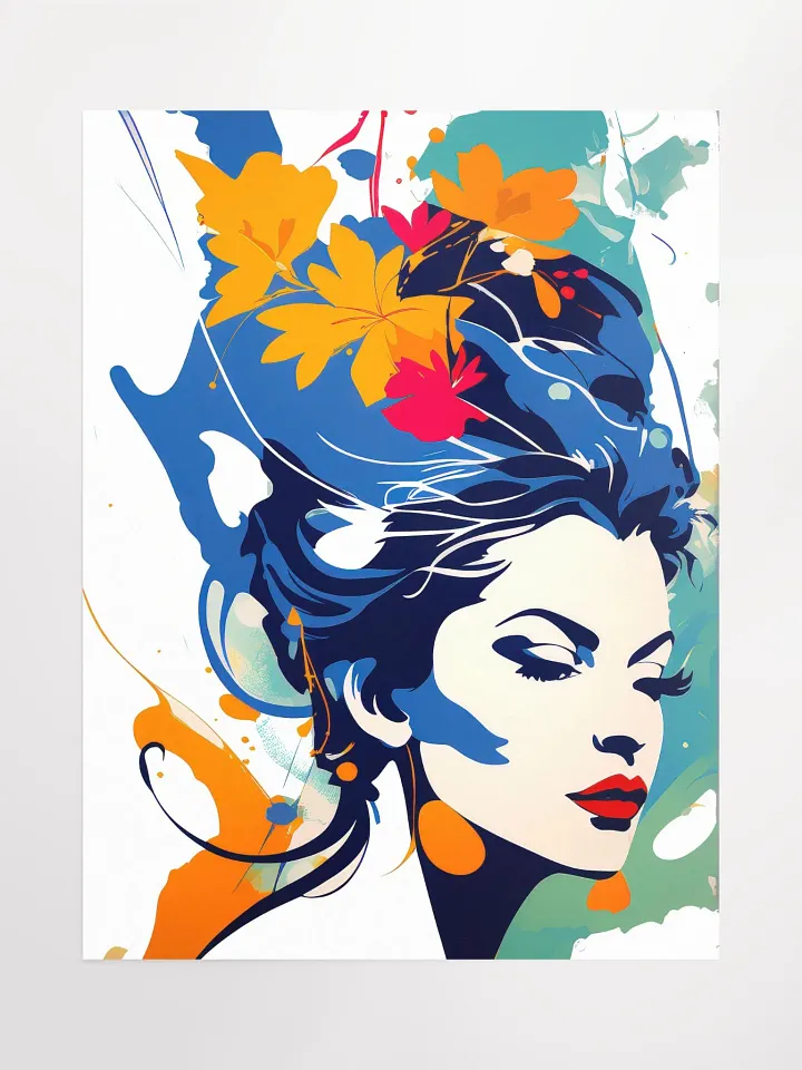 Abstract Woman v2 - Vintage Style Poster - Girly - Medium Size 18x24 Inches product image (1)